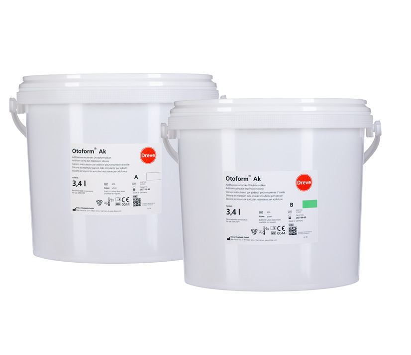 Otoform AK 2 X 3,4 LT A B grande. Materiales de Impresión con vulcanizado por adición                                                                                                                                                                     